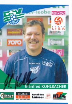 Manfred Kohlbacher  DSV Leoben  Fußball Autogrammkarte  original signiert 