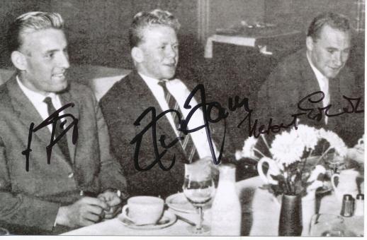 DFB 1958 Haller,Erhardt,Jäger  Fußball Foto original signiert 