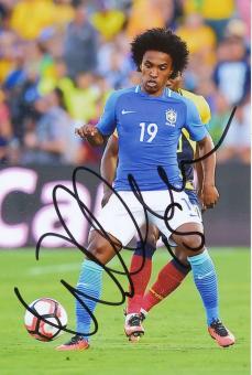 Willian   Brasilien   Fußball Autogramm Foto original signiert 
