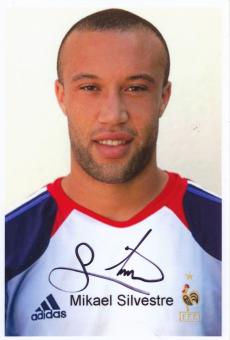 Mikael Silvestre  Frankreich  Fußball Autogramm Foto original signiert 