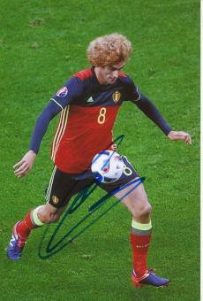 Marouane Fellaini  Belgien  Fußball Autogramm Foto original signiert 