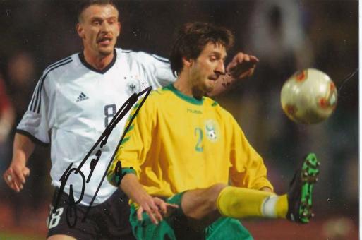 Deividas Sembaras  Litauen  Fußball Autogramm  Foto original signiert 