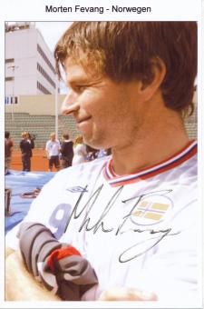 Morten Fevang  Norwegen  Fußball Autogramm  Foto original signiert 