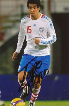 Julio Caceres Paraguay  Fußball Autogramm  Foto original signiert 