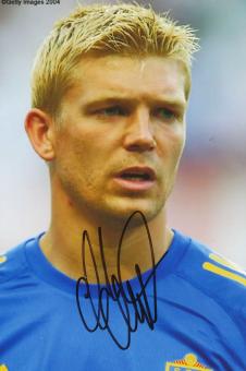 Marcus Allbäck  Schweden Fußball Autogramm  Foto original signiert 