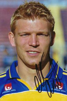 Markus Allbäck  Schweden Fußball Autogramm  Foto original signiert 