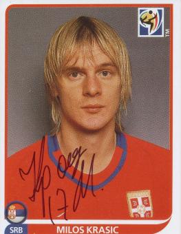 Milos Krasic  Serbien  Fußball Autogramm  Foto original signiert 