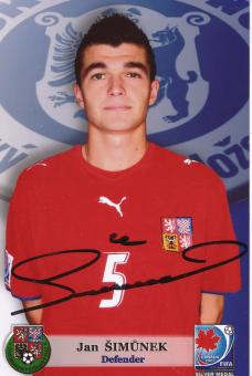 Jan Simunek  Tschechien  Fußball Autogramm  Foto original signiert 