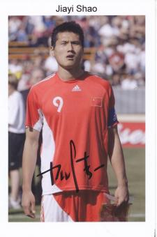 Jiayi Shao  China  Fußball Autogramm  Foto original signiert 