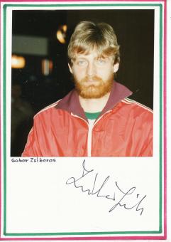 Gabor Zsiboras  Ungarn WM 1982  Fußball Autogramm Karte  original signiert 