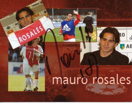Mauro Rosales  Ajax Amsterdam  Fußball Autogramm  Foto original signiert 