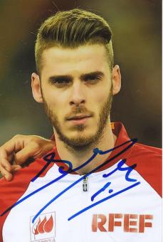 David De Gea  Spanien  Fußball Autogramm  Foto original signiert 