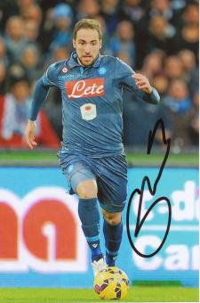Gonzalo Higuan  SSC Neapel  Fußball Autogramm Foto original signiert 