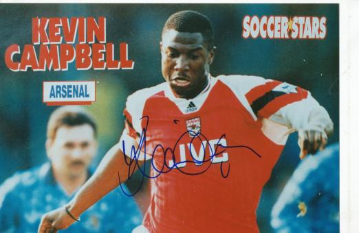 Kevin Campbell  FC Arsenal London  Fußball Autogramm Foto original signiert 