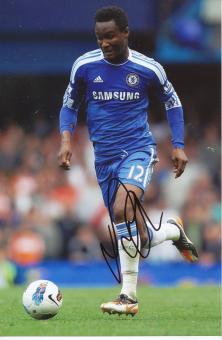 John Mikel   FC Chelsea London  Fußball Autogramm Foto original signiert 