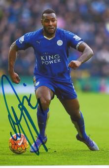 Wes Morgan  Leicester City  Fußball Autogramm Foto original signiert 