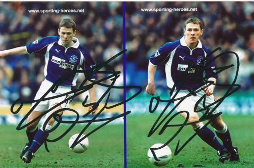2  x  Gary Naysmith  FC Everton  Fußball Autogramm Foto original signiert 
