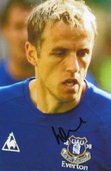 Phil Neville  FC Everton  Fußball Autogramm Foto original signiert 