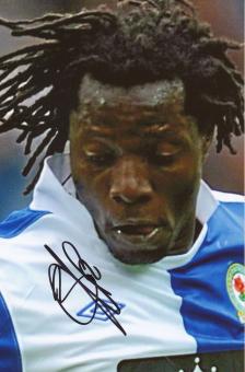 Benjamin Mwaruwari  Blackburn Rovers  Fußball Autogramm Foto original signiert 