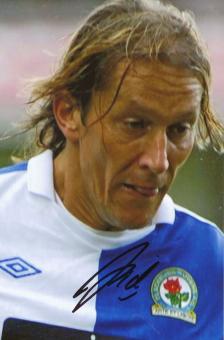 Michel Salgado  Blackburn Rovers  Fußball Autogramm Foto original signiert 