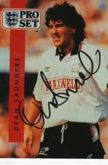 Dean Saunders  Derby County  Fußball Autogramm Foto original signiert 