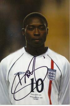 Shola Ameobi   England  Fußball Autogramm Foto original signiert 