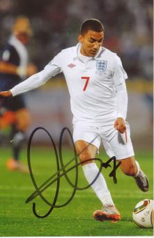 Aaron Lennon  England  Fußball Autogramm Foto original signiert 