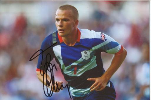 Tom Cleverley  Großbritanien Olympia  Fußball Autogramm Foto original signiert 