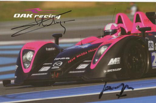 Matthieu Lahaye & Jacques Nicolet   Auto Motorsport  Autogrammkarte original signiert 