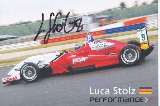Luca Stolz   Auto Motorsport  Autogrammkarte original signiert 