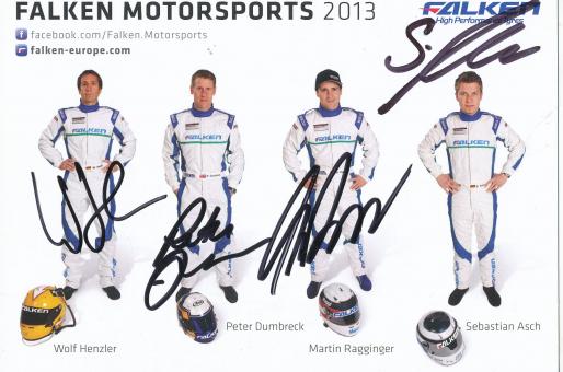Wolf Henzler & Peter Dumbreck & Martin Ragginger & Sebastian Asch   Auto Motorsport  Autogrammkarte original signiert 
