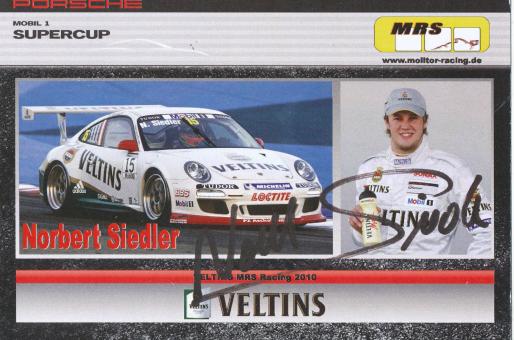 Norbert Siedler  Porsche  Auto Motorsport  Autogrammkarte original signiert 