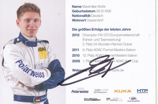 Maximilian Buhk  Mercedes  Auto Motorsport  Autogrammkarte original signiert 
