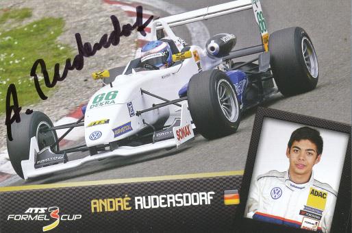 Andre Rudersdorf  VW  Auto Motorsport  Autogrammkarte original signiert 