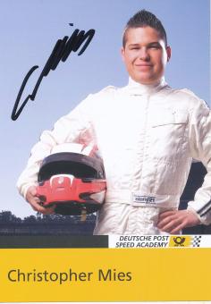 Christopher Mies  Auto Motorsport  Autogrammkarte original signiert 