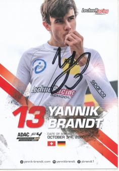 Yannik Brandt  Auto Motorsport  Autogrammkarte original signiert 