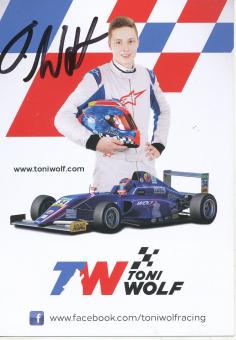 Toni Wolf  Auto Motorsport  Autogrammkarte original signiert 