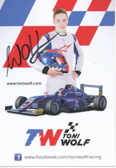 Toni Wolf   Auto Motorsport  Autogrammkarte original signiert 