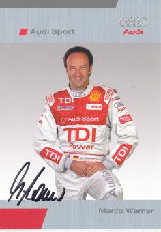 Marco Werner  Audi   Auto Motorsport  Autogrammkarte original signiert 