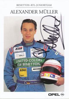 Alexander Müller  Opel   Auto Motorsport  Autogrammkarte original signiert 