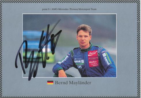 Bernd Mayländer  1996  Mercedes  Auto Motorsport  Autogrammkarte original signiert 