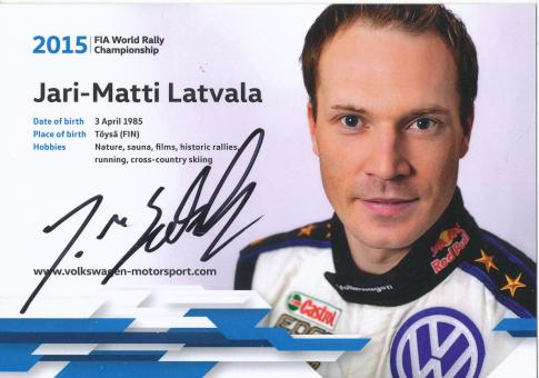 Jari Matti Latvala  Ralley  Auto Motorsport  Autogrammkarte original signiert 