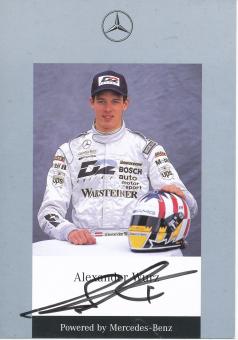 Alexander Wurz  Formel 1   Auto Motorsport  Autogrammkarte original signiert 