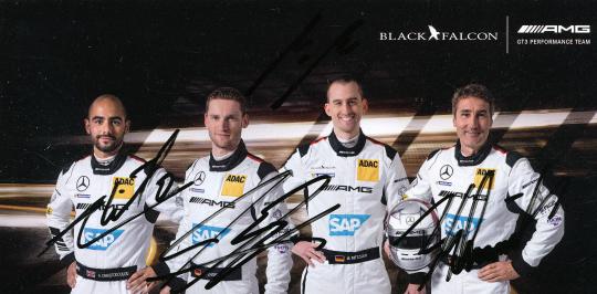 Christodoulou & Engel & Metzger & Schneider   Auto Motorsport  Autogrammkarte original signiert 