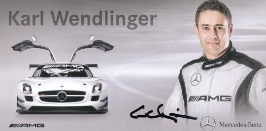 Karl Wendlinger  Mercedes  Auto Motorsport  Autogrammkarte original signiert 