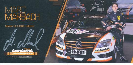 Marc Marbach  Mercedes  Auto Motorsport  Autogrammkarte original signiert 