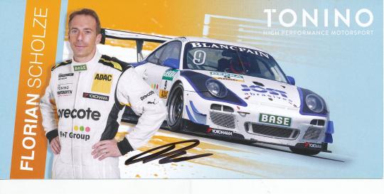 Florian Scholze   Auto Motorsport  Autogrammkarte original signiert 