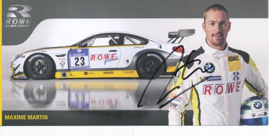 Maxime Martin  BMW  Auto Motorsport  Autogrammkarte original signiert 