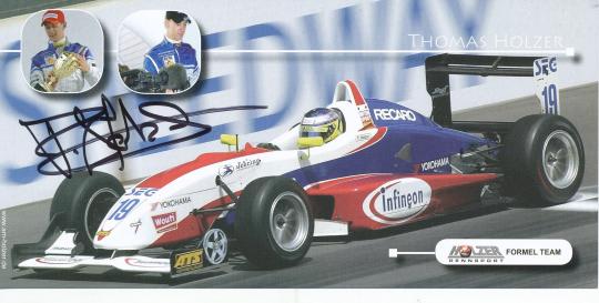 Thomas Holzer    Auto Motorsport  Autogrammkarte original signiert 