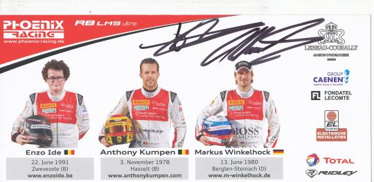 Anthony Kumpen & Markus Winkelhock  Audi   Auto Motorsport  Autogrammkarte original signiert 